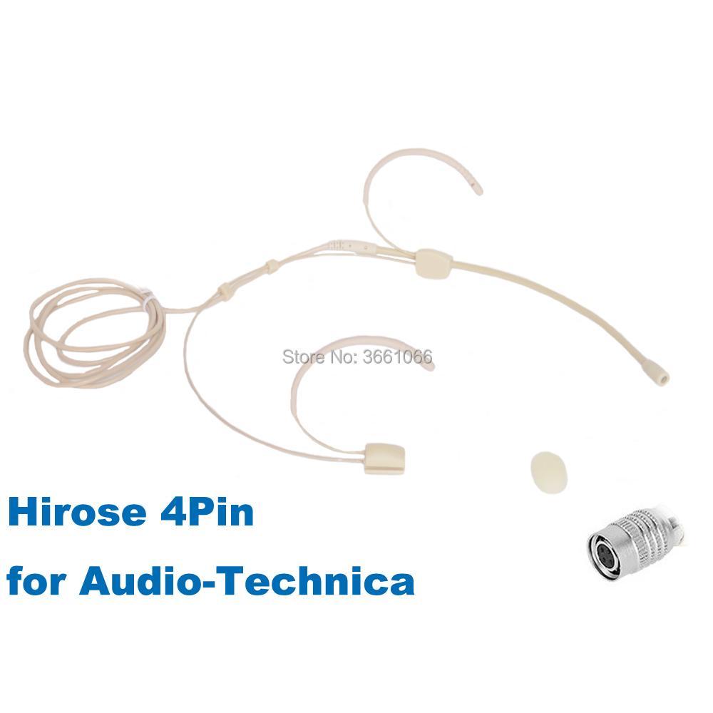 Pro Headworn Microphone Omidirectional Condenser Headset the Hirose Connector Plug For Audio Technical Receiver AT002 - MiCWL Audio Inc