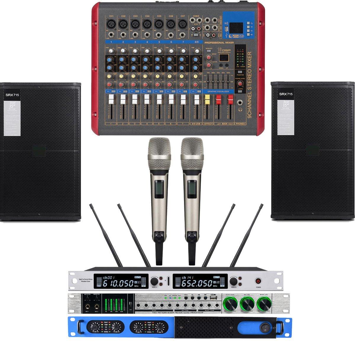 High-Class Stage KTV Home DJ Karaoke Microphone 5200W Digital Power Amplifier 9 Channel Mixer Console Audio Effects Processor - MiCWL Audio Inc