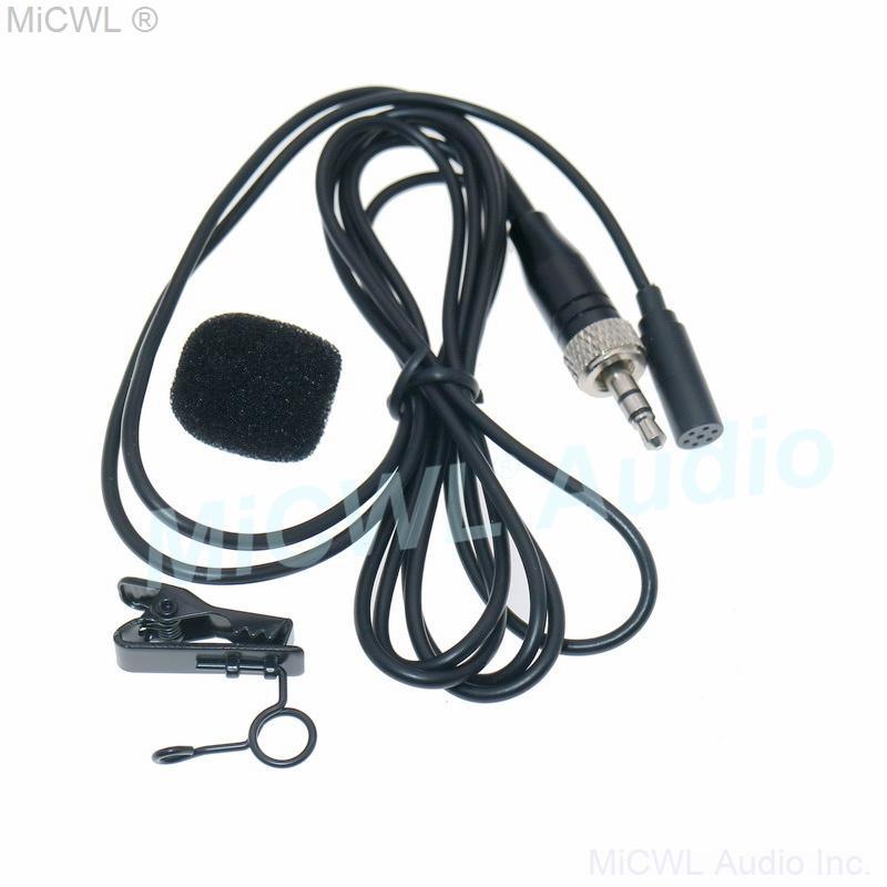 Black ME2 Clip-On Lavalier Microphone for Sennheiser G2 G3 G4 Wireless BeltPack Transmitter 3.5mm Stereo Lock - MiCWL Audio Inc