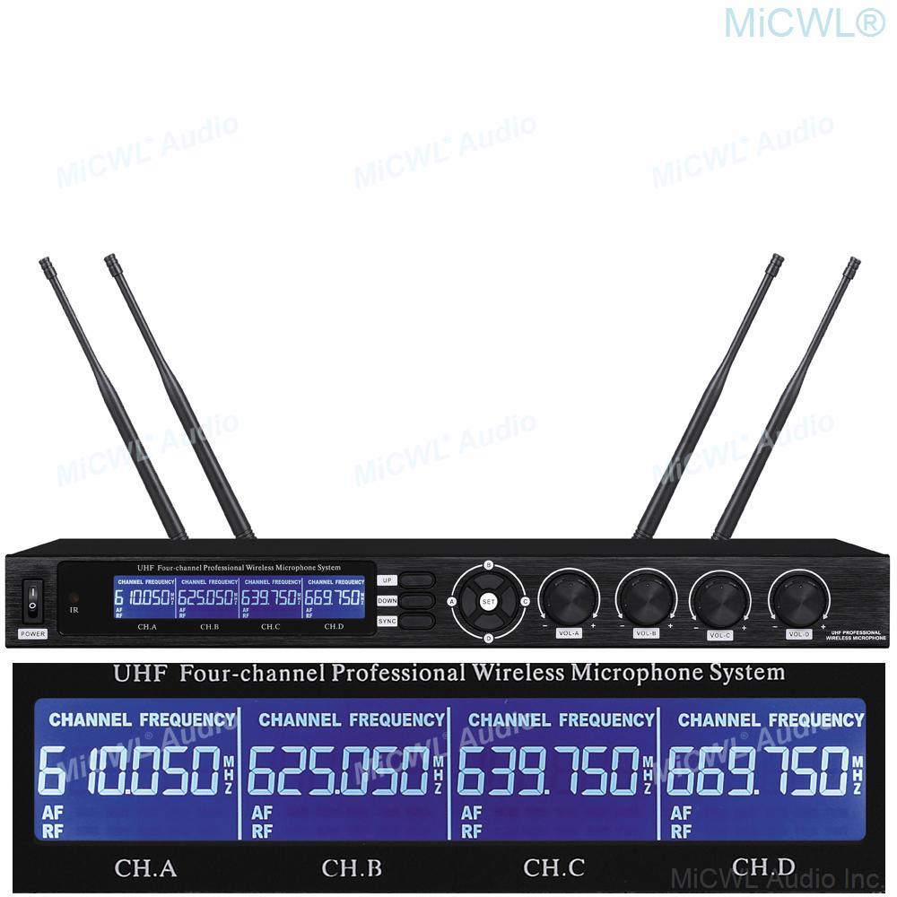 Pro ew400 G4 SKM9000 Digital Wireless 4 Golden Color Handheld DJ Karaoke Mics Microphone System - MiCWL Audio Inc