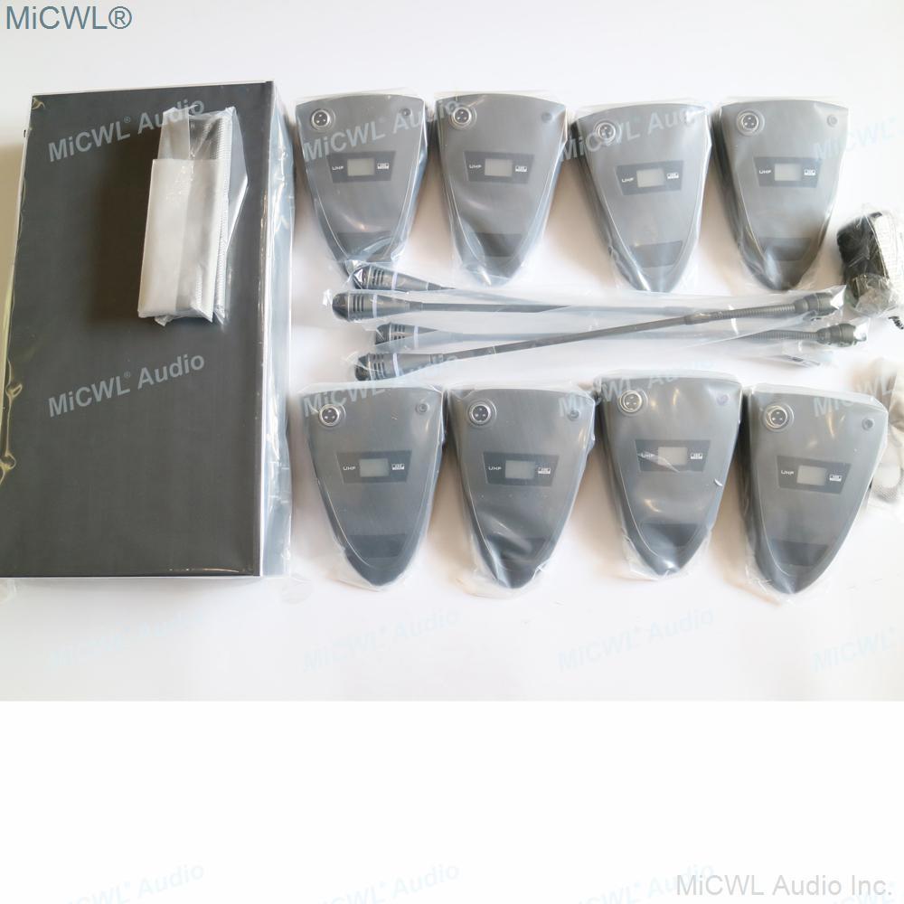 MiCWL Audio Wireless 2 Handheld 6 Desktop Gooseneck Microphone Conference Meeting Room Audio System - MiCWL Audio Inc