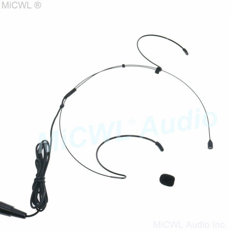 Hidden Authentic Black Headset Microphone For Sennheiser G2 G3 G4 G5 BeltPack 3.5mm Lock plugs - MiCWL Audio Inc