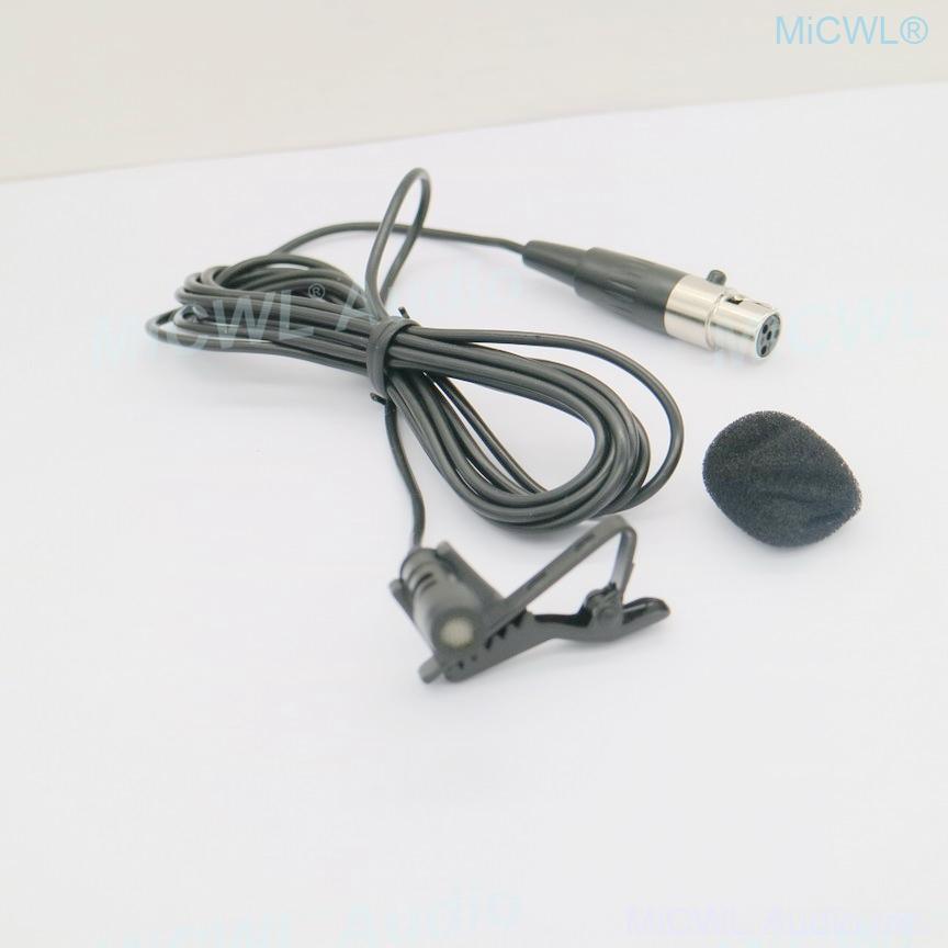 Hot Sell Tie Clip Lapel Microphones for Shure UR24D ULX GLX SLX UT PGX Lavalier Wireless Audio System mini XLR 4Pin MiCWL T60 - MiCWL Audio Inc