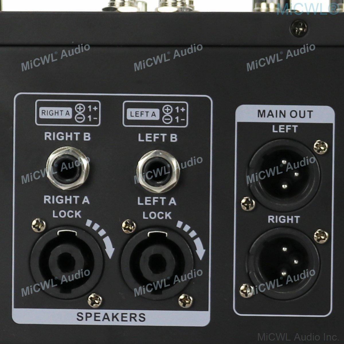 New Generation 6 Channel Bluetooth 16 DSP USB Mixer Mixing Console 2 Channel 800W Power Amplifier MiCWL M600 - MiCWL Audio Inc