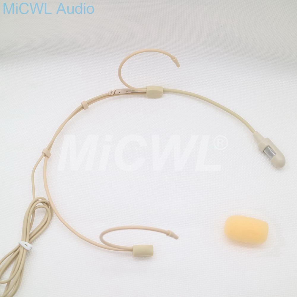 Unidirectional-Cardioid Headset Condenser Headworn High Quality Microphone Beige For Sennheiser Shure AKG Audio Technica Mipro - MiCWL Audio Inc