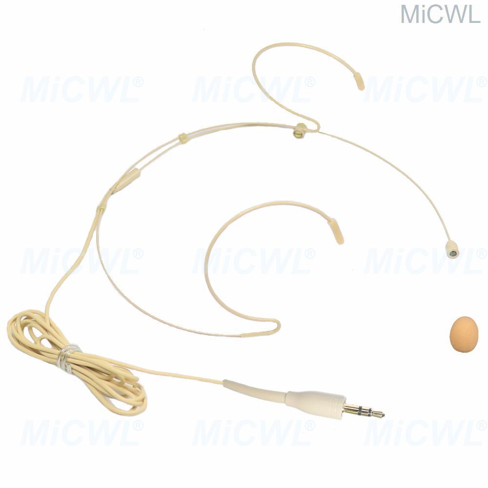 Pro HeadMic Headset Microphone For Wireless BeltPack Transmitter PC Laptop Camera Standard 3.5mm Stereo Jack - MiCWL Audio Inc