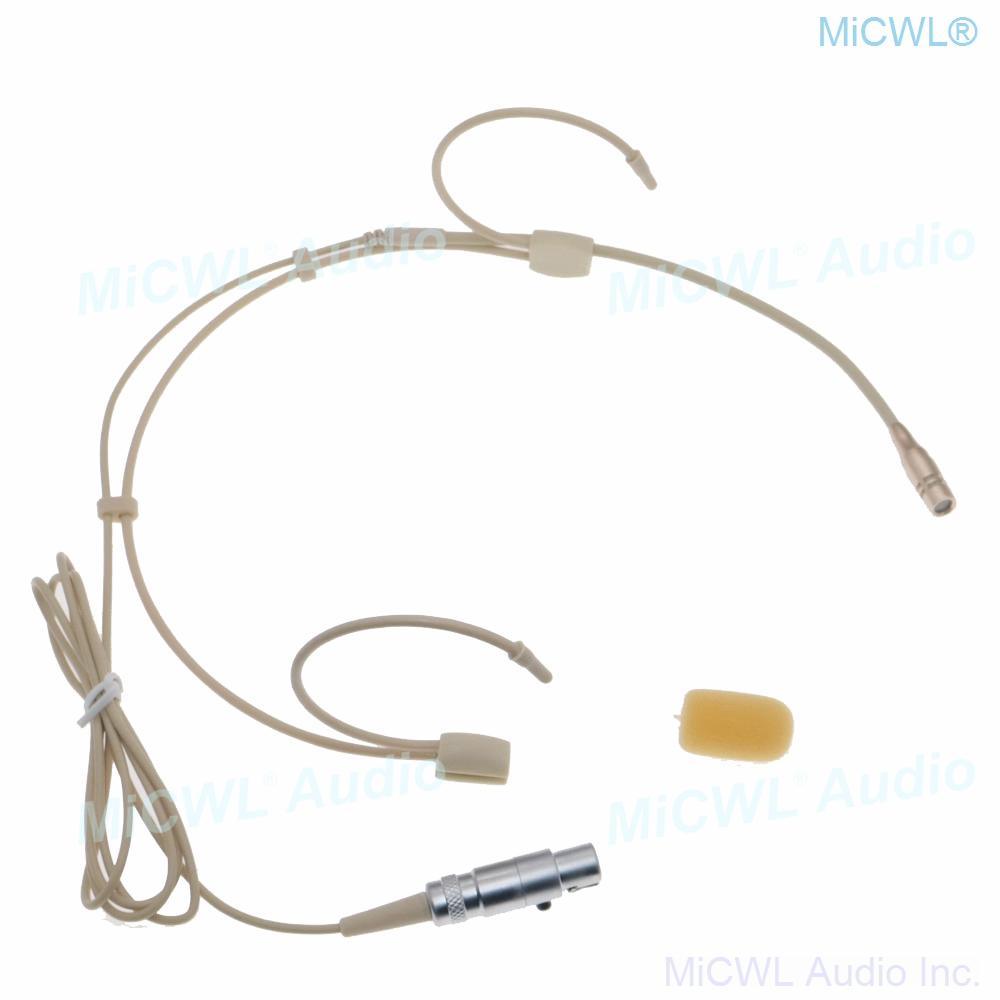 CS90 Beige Cardioid Headset Microphone for AKG Samson Gemini Wireless BeltPack Karaoke Sing Stage TA3F Mini XLR 3Pin - MiCWL Audio Inc