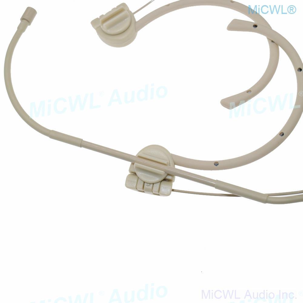 Double ear Collapsible Headset Microphone For Sennheiser ew100 G1 G3 G3 G4 Wireless BeltPack Foldable Angle of Rotation HeadMic - MiCWL Audio Inc