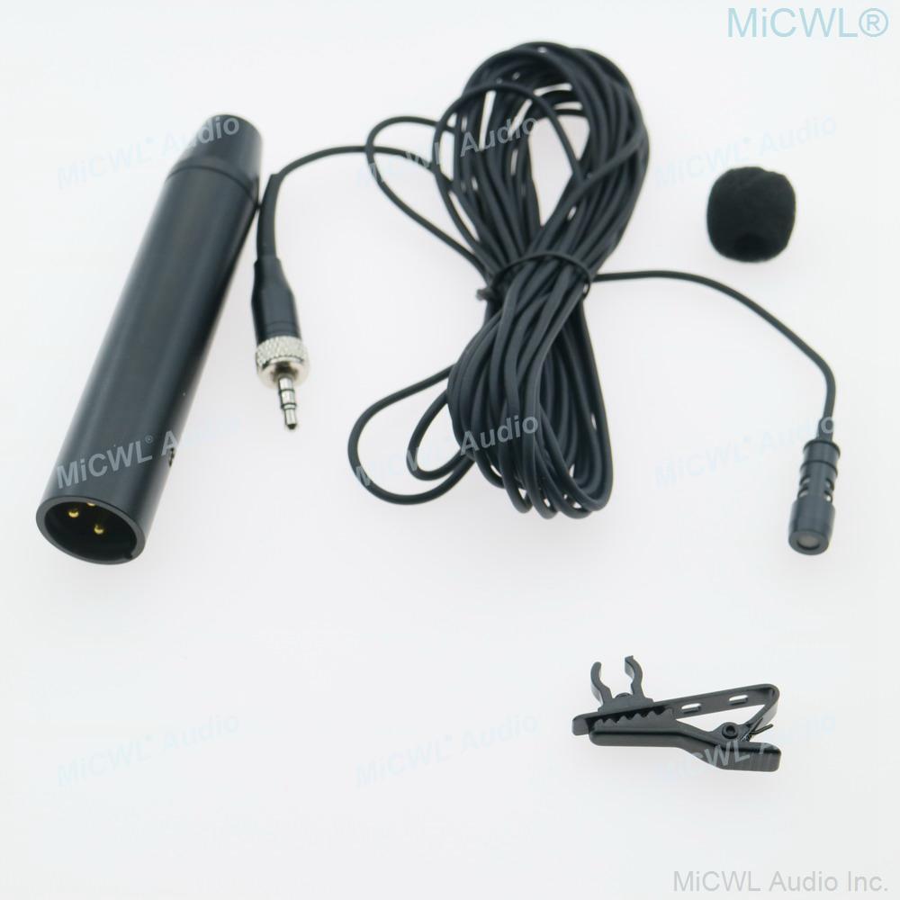 MiCWL R8 Phantom Power XLR Lavalier Microphones 10m Wire Lapel Mic For Sennheiser ew Wireless BeltPack 3.5mm to 3Pin Adapter - MiCWL Audio Inc