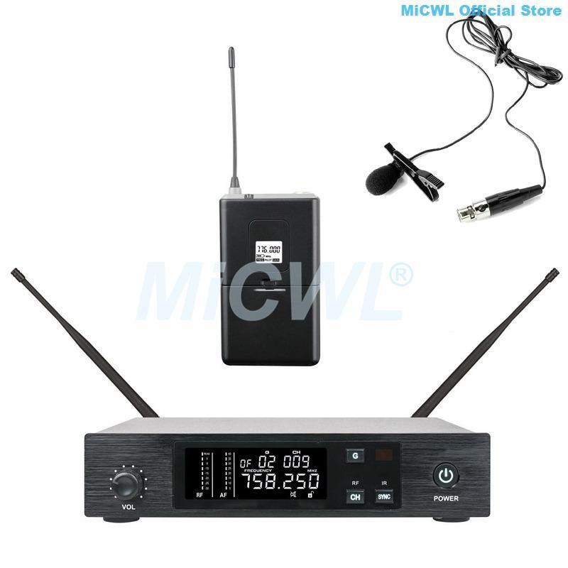 MiCWL D100 UHF Wireless Audio Microphone Karaoke Stage Home Church School Headset Handheld Lavalier Microphones System - MiCWL Audio Inc