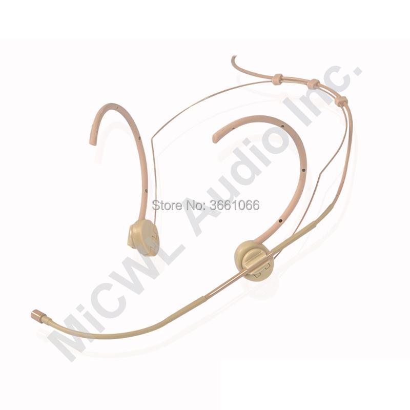 Complexion Foldable Dual Hook Head Headset Microphone For For SennHeiser G1 G2 G3 Wireless 3.5mm Lock Stereo Shure ULX SLX AKG - MiCWL Audio Inc