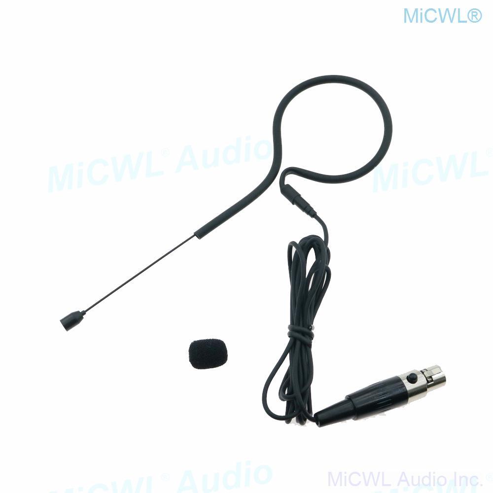 Luxury Single ear Headset Audio Microphone For Shure PGXD ULXD SLX BeltPack XLR mini 4Pin Beige Black 2 color - MiCWL Audio Inc