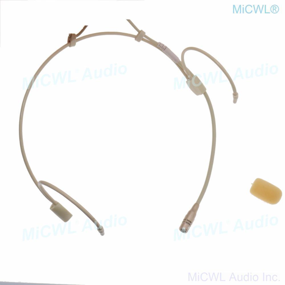 CS90 Wireless Stage Singing Voice Ear Hook Headset Cardioid Microphone ACT for MiPro Wireless BeltPack Transmitter 4Pin Lock - MiCWL Audio Inc