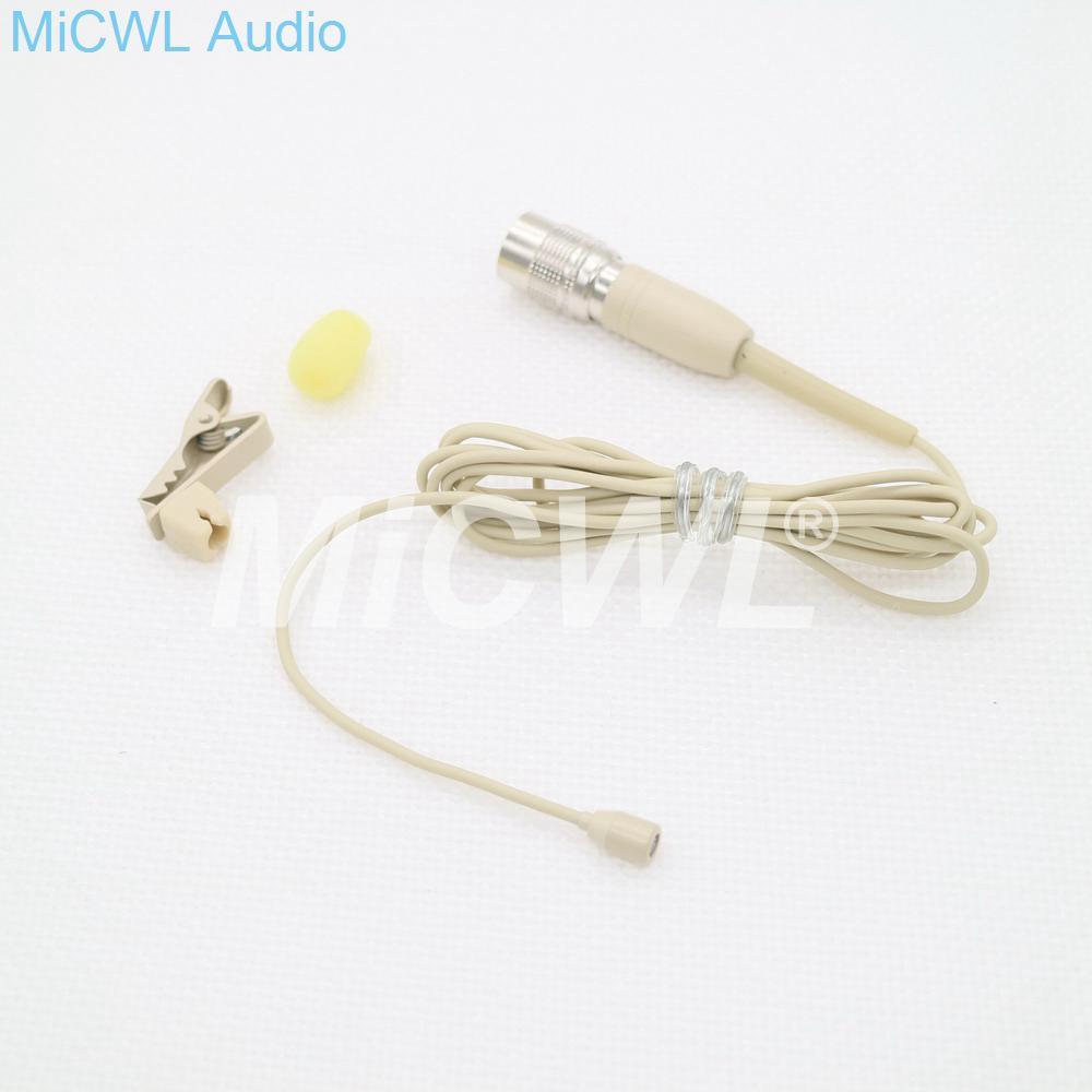 Mini Lavalier Lapel Microphone for Audio-Technica Belt Pack Wireless Black Beige color - MiCWL Audio Inc