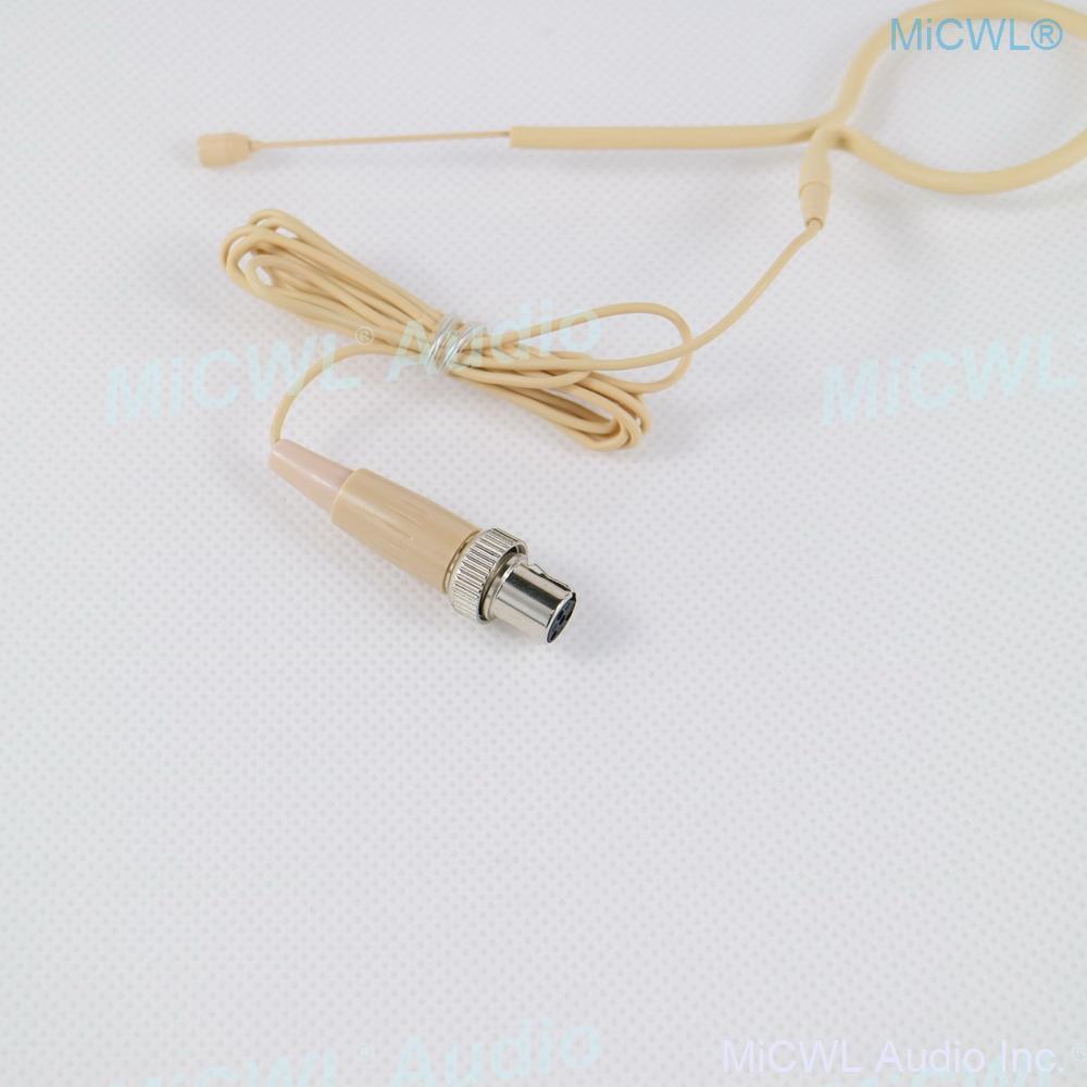 High Quality Beige Black Headset Microphone For MiPro Audio Wireless earset Mics System 4Pin mini Lock - MiCWL Audio Inc