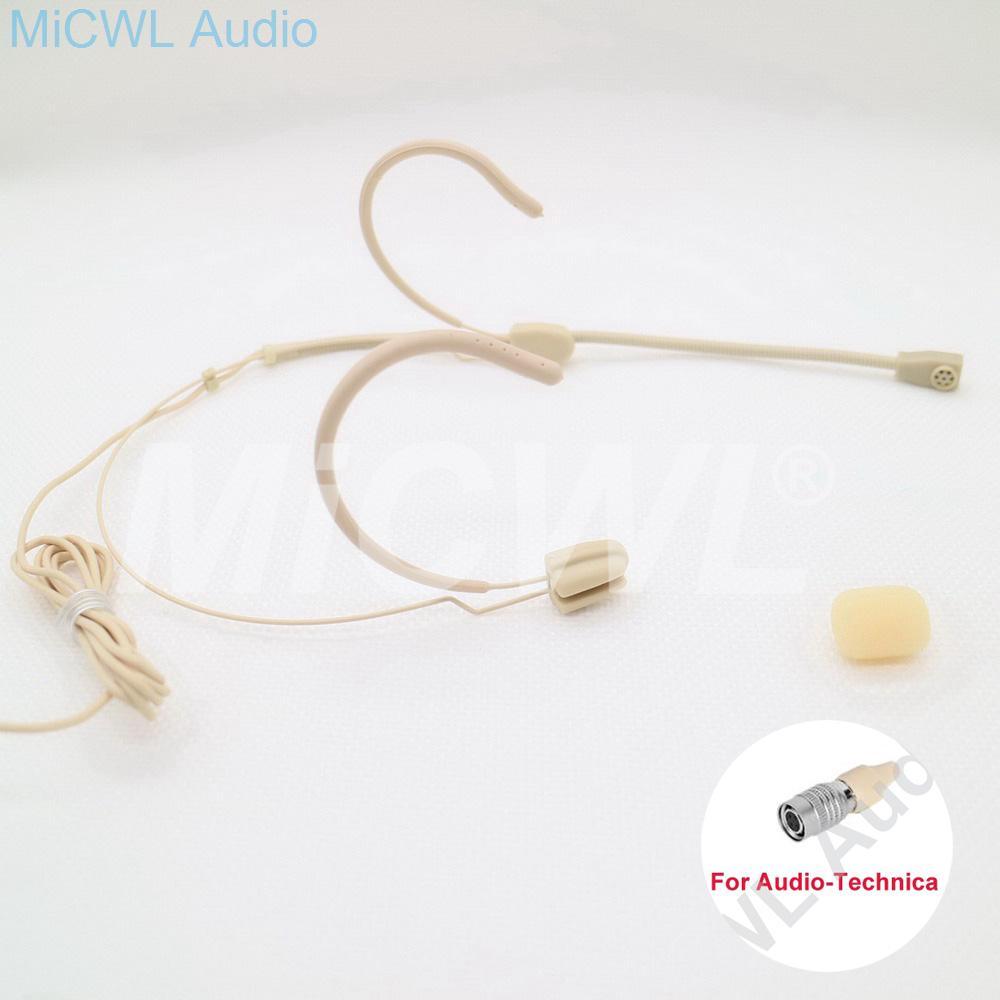 Dual Hool Headworn Microphone New Omni-directional Headset Microphone For Audio Technica Wireless System Bodypack Transmitter - MiCWL Audio Inc