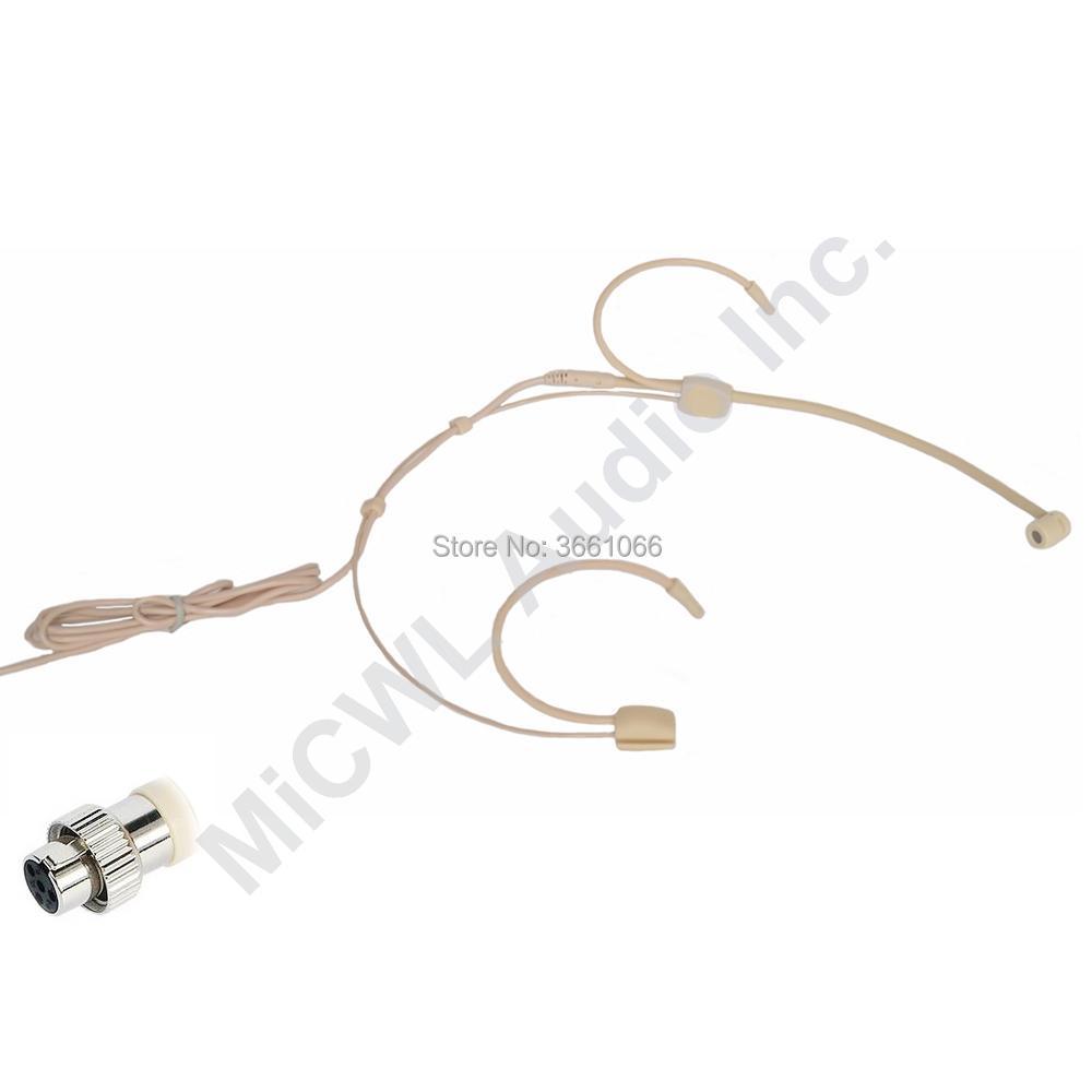 New 2019 arrival Dual Ear Hook Mic Headworn Headset Head Microphone For Shure Sennheiser AKG Audio Technica XLR 3PIN TA3F - MiCWL Audio Inc