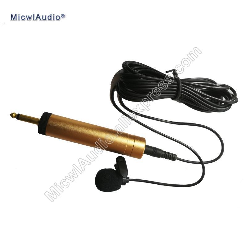 Uni-Directional Mini Tie-Clip Microphone Instrument Musical MIC Classic Cardioid 3.5mm to 6.5mm Plug - MiCWL Audio Inc