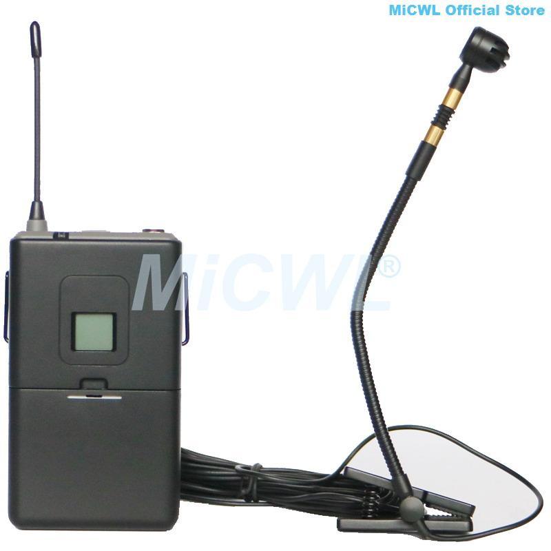 QLX UHF Digital Wireless Instrument Cardioid Microphone Karaoke Stage Performance Gooseneck Instruments Mic MiCWL D100 - MiCWL Audio Inc