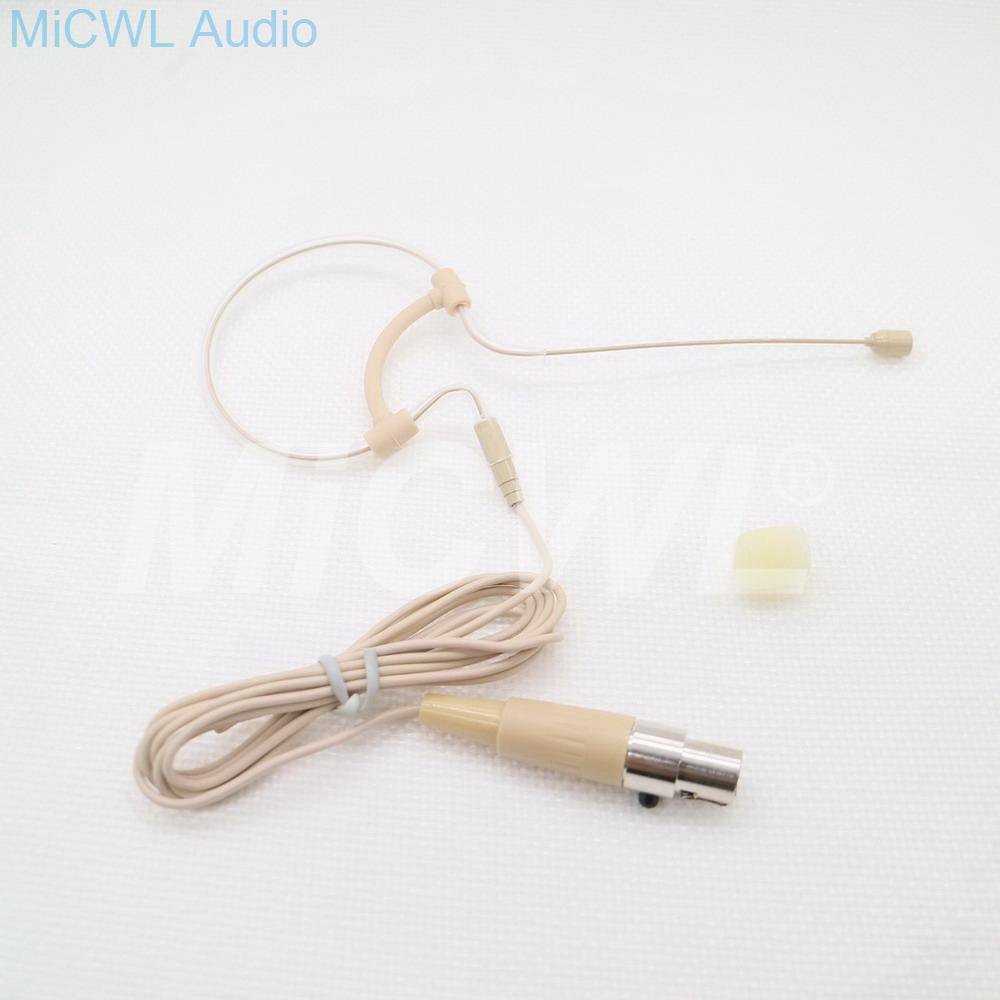 Single Hook Ear Microphone Omni-directional Head Worn Condenser Earphones For AKG Samson Wireless System Stage Performance - MiCWL Audio Inc