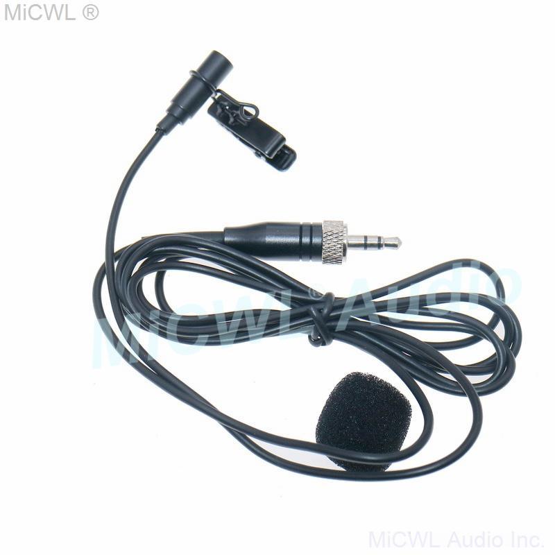 Black ME2 Clip-On Lavalier Microphone for Sennheiser G2 G3 G4 Wireless BeltPack Transmitter 3.5mm Stereo Lock - MiCWL Audio Inc