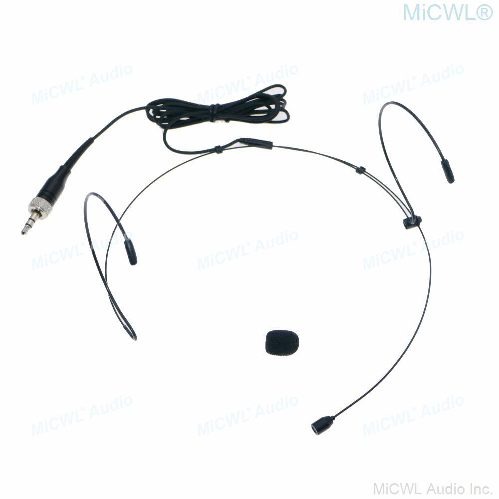 Black Sing Speech Headset Karaoke Microphone For Shure MiPro AKG 4Pin 3Pin Sennheiser 3.5mm Lock Wireless BodyPack Transmitter - MiCWL Audio Inc