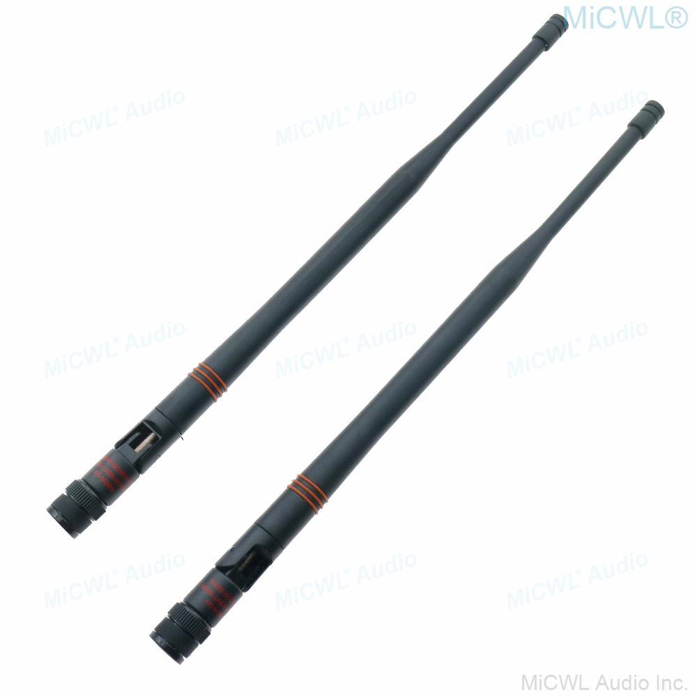 A Pair UA820 Bayonet BNC Antenna Aerial for Shure Wireless Receiver Host 470-542MHz 554-590MHz 638-698MHz 610-680MHz 774-865MHz - MiCWL Audio Inc
