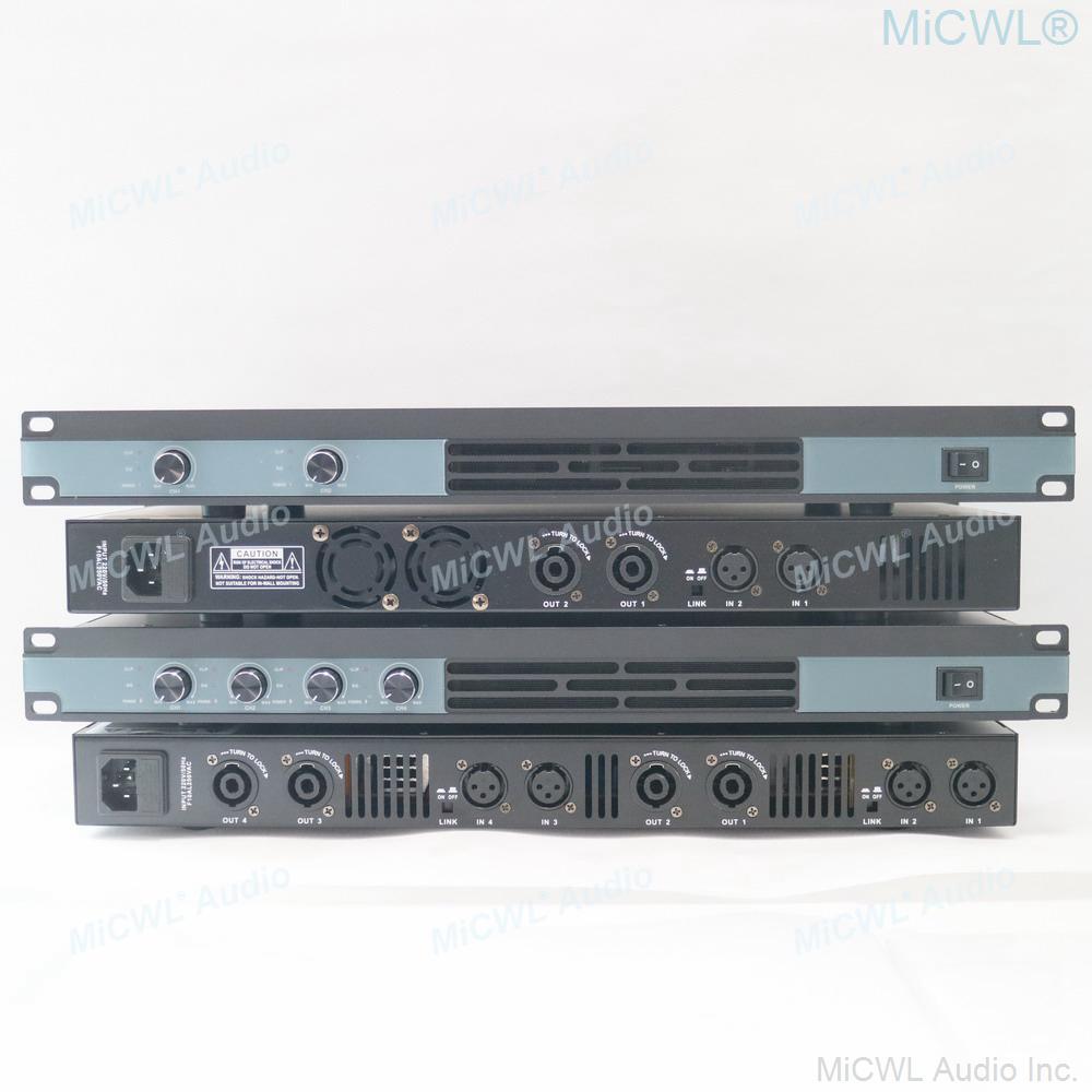 High Quality Dual Way Digital Power Amplifier 5200W 4 Channel x 650W Drive Speaker AMP 1U 19" Design MiCWL D6200 - MiCWL Audio Inc