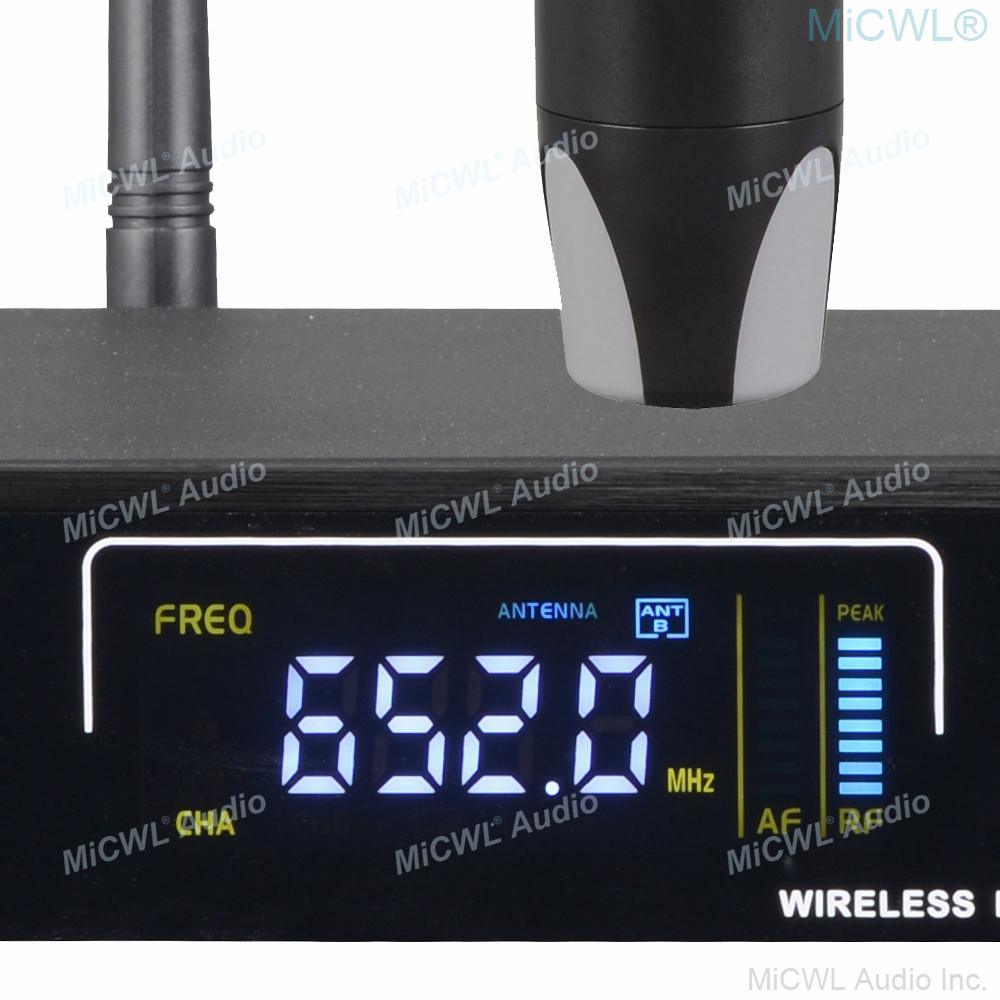 MiCWL U250 UHF 2 Channel Karaoke Wireless Microphones System Dual Metal Handheld Dynamic Mics - MiCWL Audio Inc