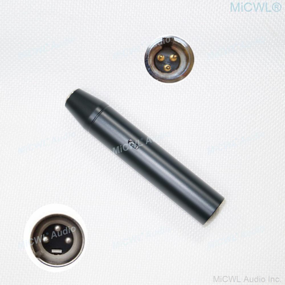 XLR 3Pin Phantom Power 48V Adapter For AKG Samson Headset Lapel Instrument Microphone Adaptor Mini XLR to Standard XLR - MiCWL Audio Inc