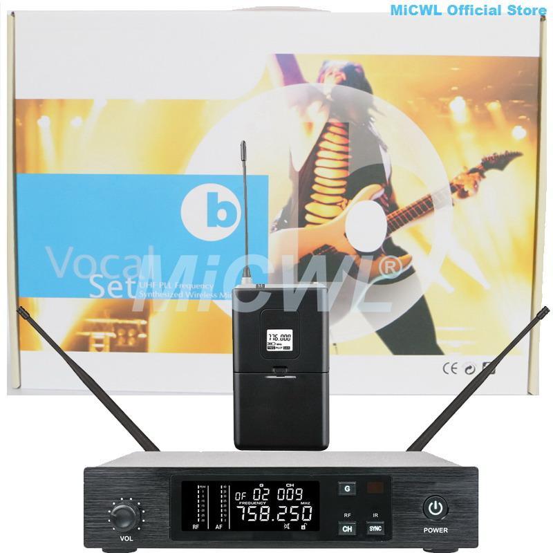 GLX UHF Digital Wireless Microphone Karaoke Stage Home Church School Beige Headset Microphones System MiCWL D100 - MiCWL Audio Inc