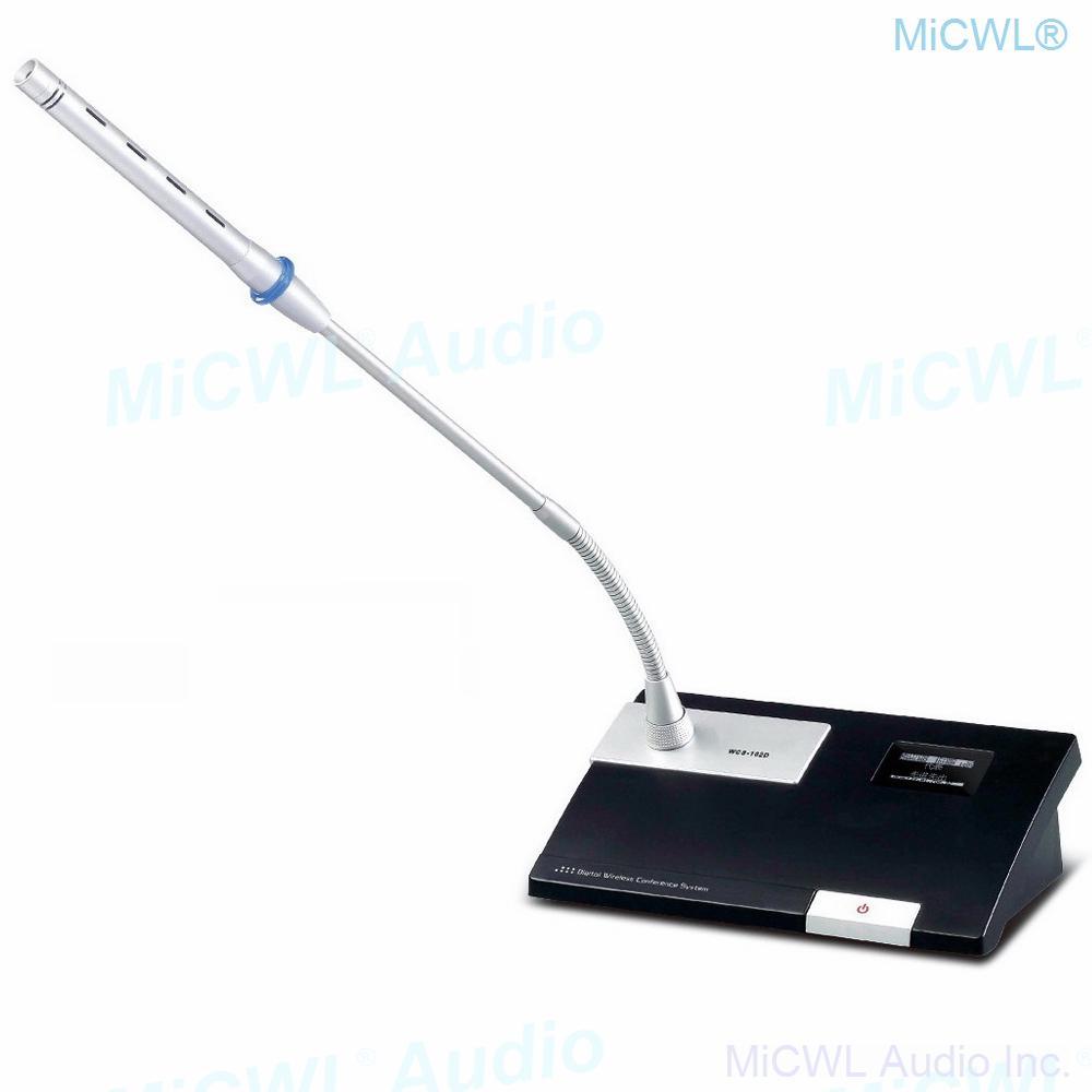ACTS-60 Pro Digital Wireless Conference Manager Microphone System 60 Table Gooseneck President Delegate Mics MiCWL A10M-A102 - MiCWL Audio Inc