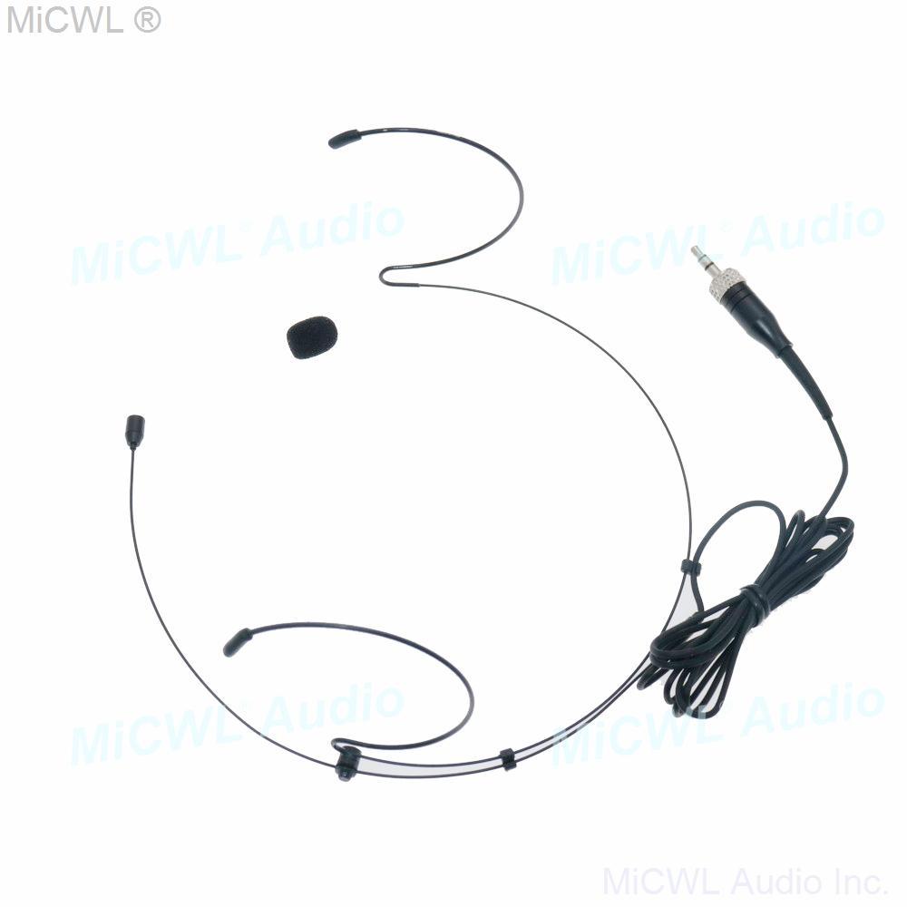Beige SK HeadMic Double ear Headset Microphone For Sennheiser ew100 sk100 G1 G3 G3 G4 Wireless BeltPack Black - MiCWL Audio Inc