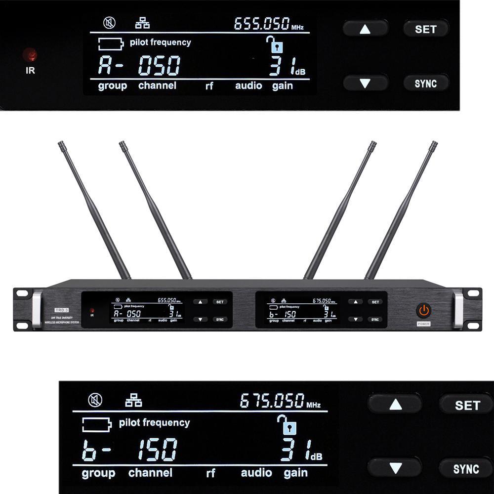 Advanced ULXD4 Dual Channel UHF Karaoke Wireless Microphone System 4 Antenna True Diversity ULXD4D 2 Dynamic Handheld Mics - MiCWL Audio Inc