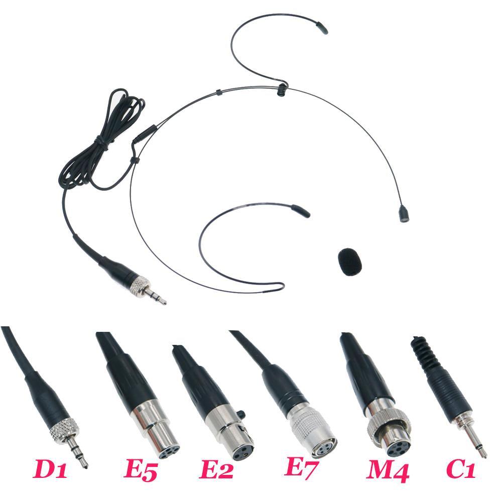Black Sing Speech Headset Karaoke Microphone For Shure MiPro AKG 4Pin 3Pin Sennheiser 3.5mm Lock Wireless BodyPack Transmitter - MiCWL Audio Inc