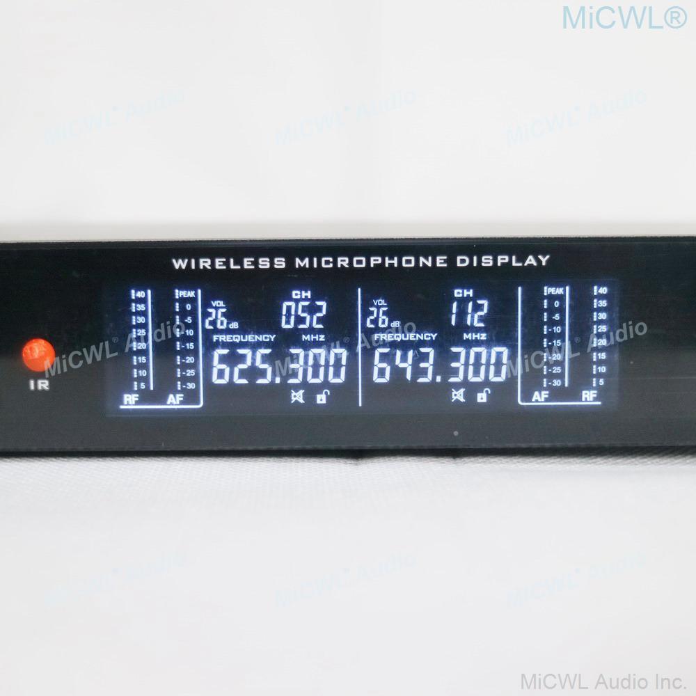 MiCWL ACT-702 UHF True Diversity Stage Performance Wireless Microphone System 2 Beige Headset Two Metal Handheld Dynamic Mic Set - MiCWL Audio Inc