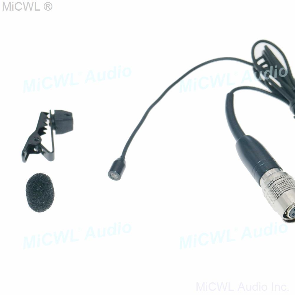 Black color Mini Tie Clip Lapel Lavalier Microphone For Audio Technica Wireless BeltPack Transmitter - MiCWL Audio Inc