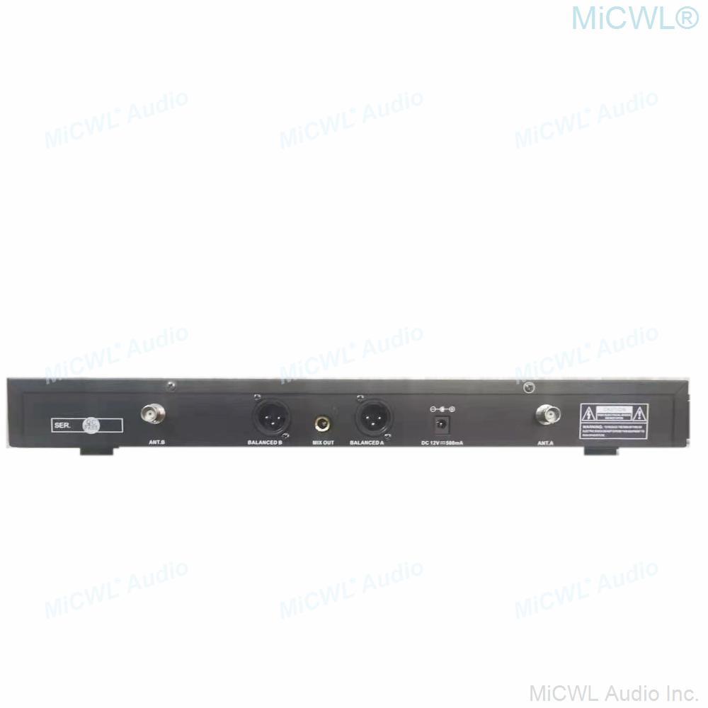 MiCWL U250 UHF 2 Channel Karaoke Wireless Microphones System Dual Metal Handheld Dynamic Mics - MiCWL Audio Inc