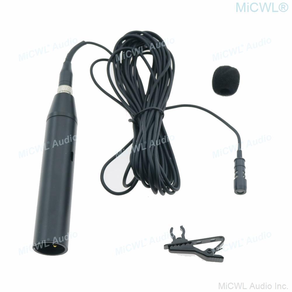 MiCWL R8 Phantom Power XLR Lavalier Microphones 10m Wire Lapel Mic For Sennheiser ew Wireless BeltPack 3.5mm to 3Pin Adapter - MiCWL Audio Inc
