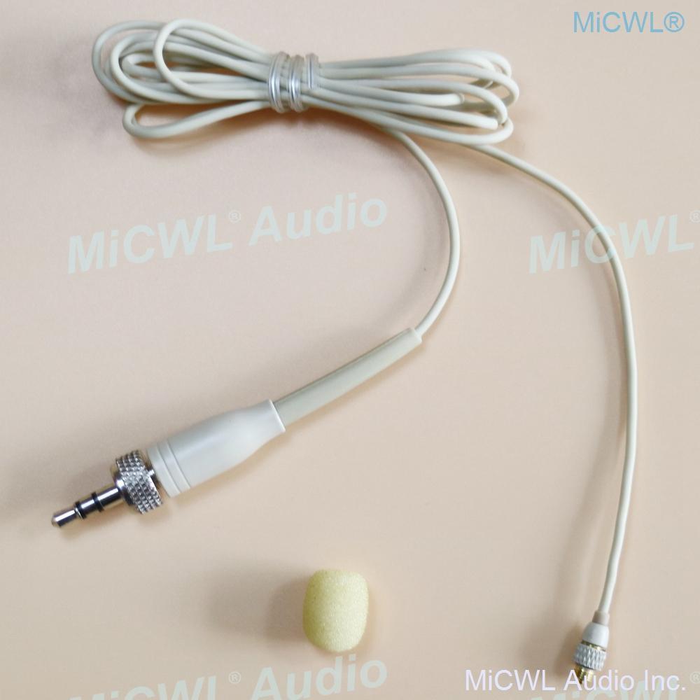 Replaceable Ear Headset HeadMic Microphone for Sennheiser Wireless 3.5mm Lock Detachable Cable - MiCWL Audio Inc