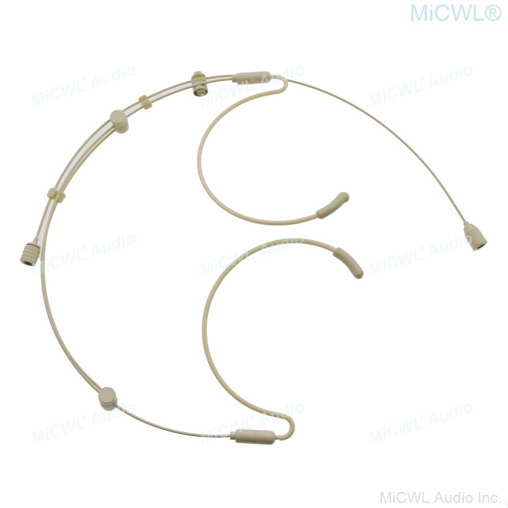 Folding Headset Microphone For AKG Samson Wireless Mic System Mini XLR 3Pin TA3F Foldable Frame Detachable Cable - MiCWL Audio Inc