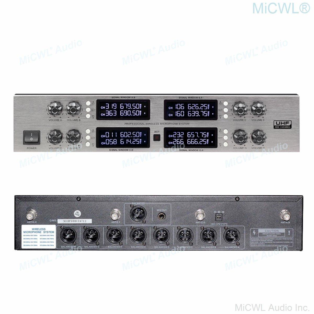EM9000 UHF Digital Wireless 8 Gooseneck Microphone Mute Button Conference System Meeting Room Discussion Conference System - MiCWL Audio Inc