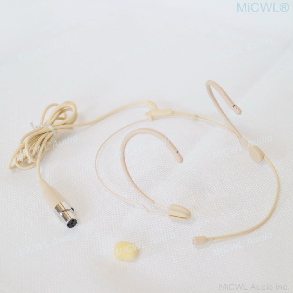 MiCWL M5 Beige HeadSet Microphone For Sennheiser G2 G3 G4 Shure ULX SLX PGX 4Pin AKG 3Pin Audio-Technica Wireless Microfone - MiCWL Audio Inc
