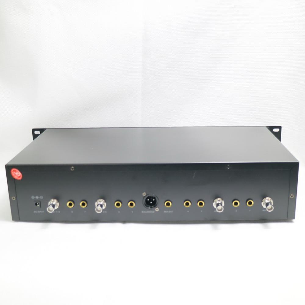 Professional UHF 8 Lavalier Lapel Wireless Microphone System Adjustable Frequency Conference 8 Table - MiCWL Audio Inc