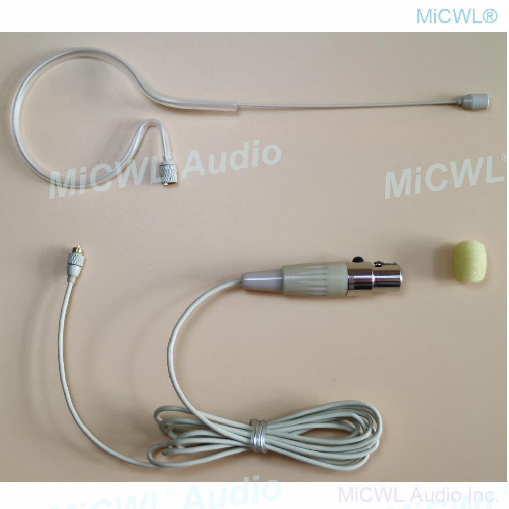 Replaceable Earset Headset Microphone for Shure ULXD SLX PGXD GLX QLXD Detachable Cable TA4F Mini Plug - MiCWL Audio Inc