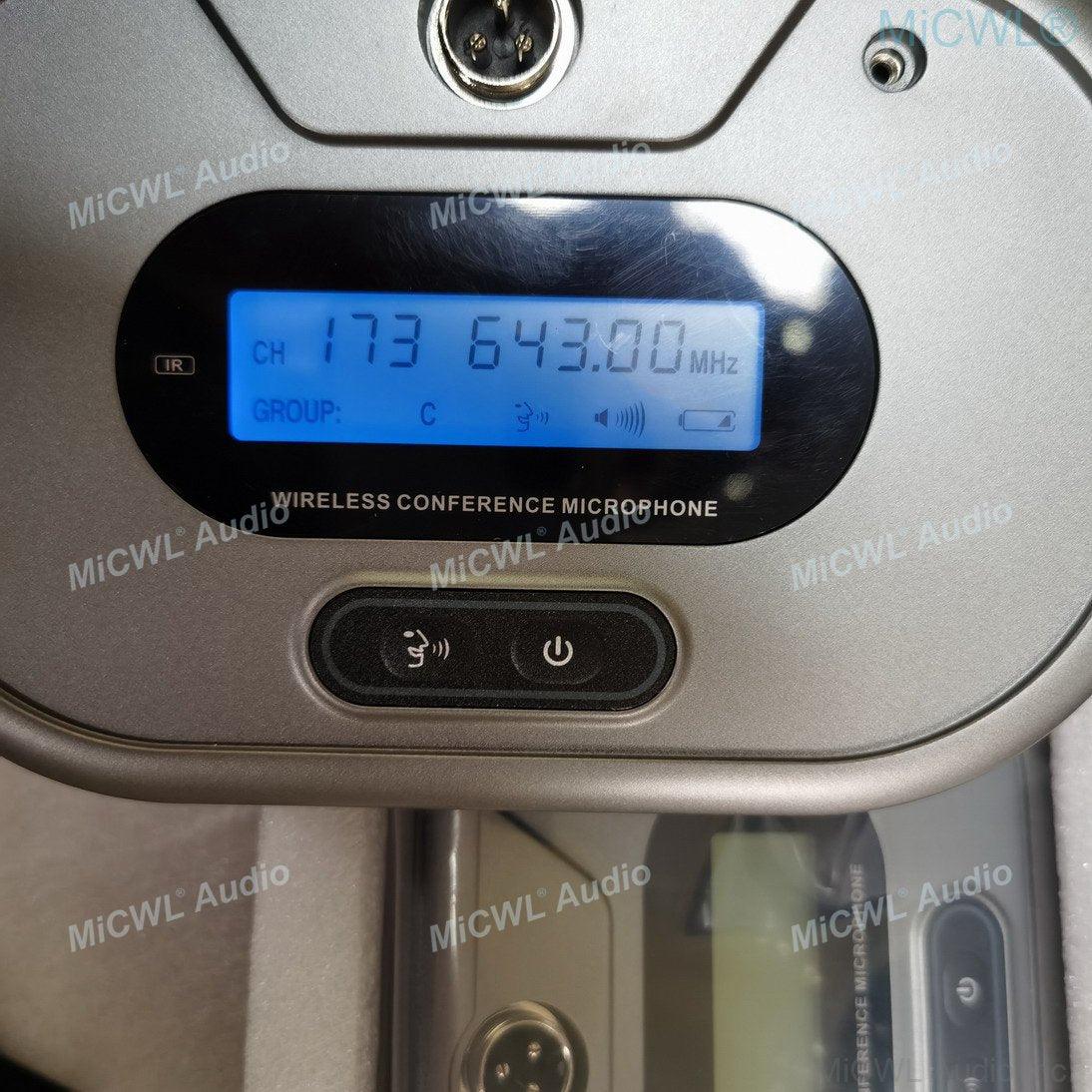 EM9000 UHF Digital Wireless 8 Gooseneck Microphone Mute Button Conference System Meeting Room Discussion Conference System - MiCWL Audio Inc