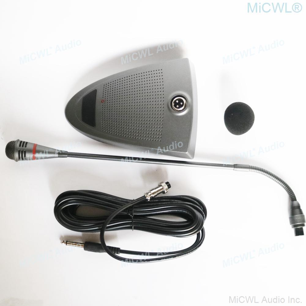 Tabletop Wired Studio Microphone for Computer Live Game Voice Network Conference Cardioid Gooseneck for Mixer Meeting Room 5m - MiCWL Audio Inc