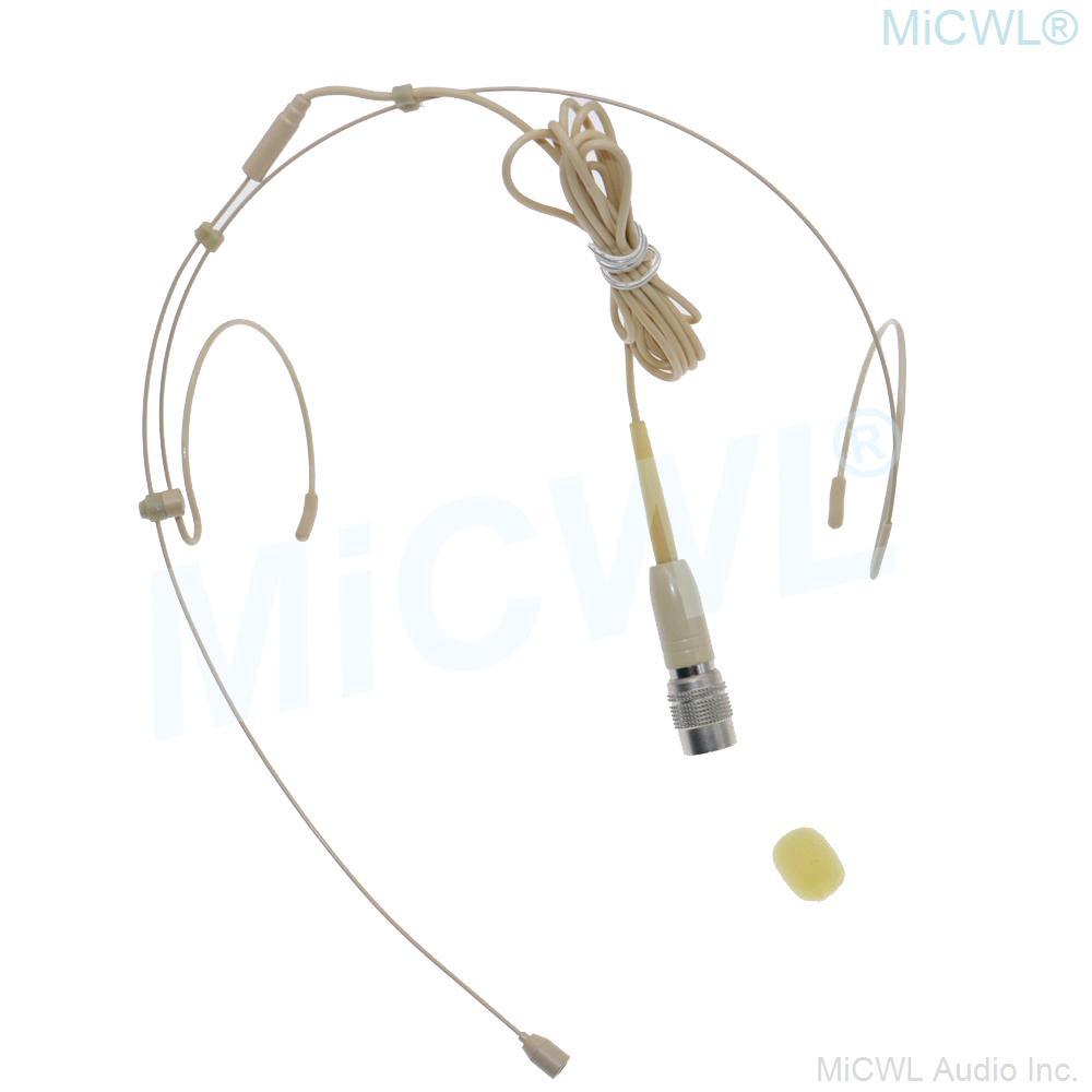High Quality Double Ear Headset Face Microphone For Audio-Technica ATW Series BeltPack Wireless Hirose 4Pin Plugs - MiCWL Audio Inc