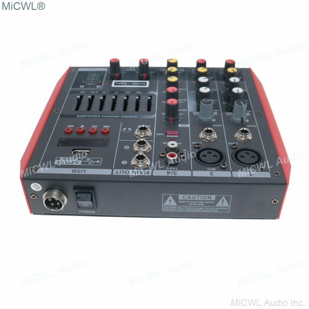 MG4 MiCWL Portable Bluetooth 4 Channel Audio Mixer Sound Mixing Console for Studio Stage Microphone USB 48V EQ - MiCWL Audio Inc
