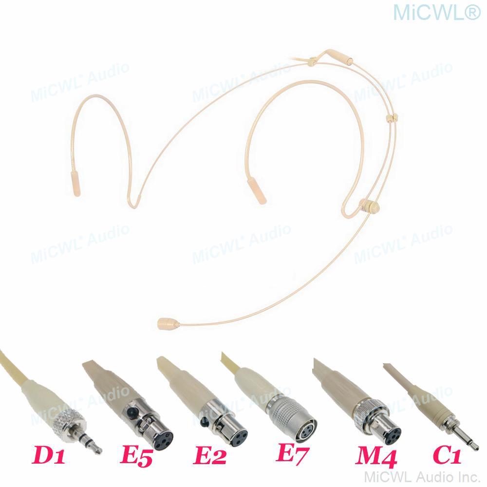 Skin Sing Speech Karaoke Headset Microphone For Sennheiser 3.5mm Lock Shure AKG 4Pin 3Pin MiPro Wireless BeltPack Transmitter - MiCWL Audio Inc